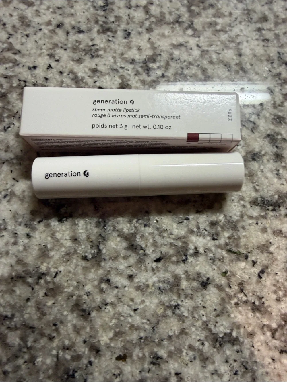 NIB - GLOSSIER Generation G Lipstick - Fuzz - soft rosy taupe